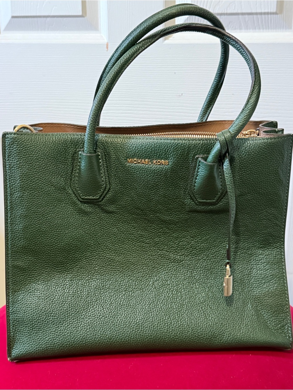 Michael Kors Mercer Large in Moss Satchel